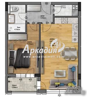 Двустаен!!! Нов!!! Лукс!!! Двустаен апартамент 72 кв.м Тухла 2026 г. 2 етаж Непоследен | Апартаменти | Остромила Пловдив