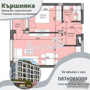 Двустаен апартамент в бутикова сграда в кв. Кършияка! Ново предложение