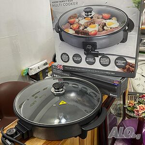Електрически тиган за приготвяне на пица Rosberg, 1500W, Незалепващо покритие