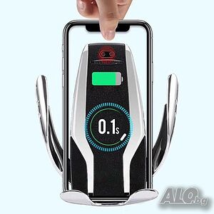 Поставка за телефон с вградено безжично зарядно за кола Smart sensor s6