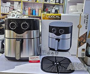 Фритюрник с горещ въздух Lexical Airfryer LAF-3004, 8L, 1800W, инокс