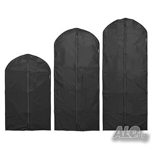 Комплект калъфи за дрехи, M/L/XL, 60x100/135/150cm, Black 3 броя
