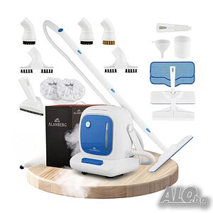 1 бр. Мощна парочистачка Alanberg 1500 W - готова за работа за 15 секунди, 6 нива на пара