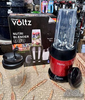 Мощен нутри блендер Oliver Voltz, 1200W с LED дисплей и 2 кани за смути (1000ml/800ml)