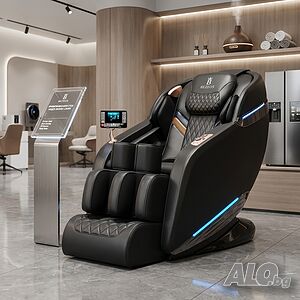 Луксозен масажен стол Zero Gravity - AI гласово управление, Bluetooth и масаж на цялото тяло