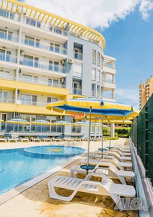 Несебър Първа Линия Cтудио с Басейн и Паркомясто Южен Плаж - Nessebar Beachfront Studio