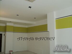 Боядисване с латекс, шпакловки, измазване на дограма, цени