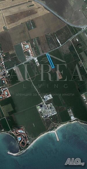 Инвестиционен парцел 6 005 кв.м. в Ахелой - м. Пречиствателната, пред регулация, морска панорама!