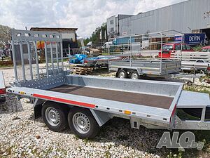 Ремарке за Строителна техника 3,50 х 1,60м, 3000кг, 2 оси.