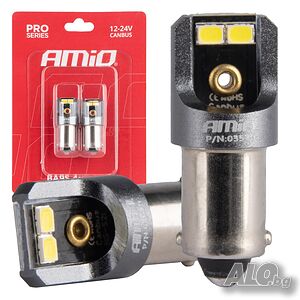 LED крушки AMIO PRO CANBUS-T4W(BA9s)12/24V, к-т/2бр./