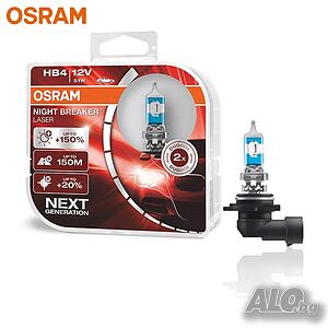 Халогенни крушки OSRAM NIGHT BREAKER LASER +150% HB4(9006) к-т/2 бр./