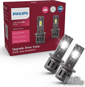 LED крушки PHILIPS Ultinon Access H3-12V-6000K-к-т/2 бр./