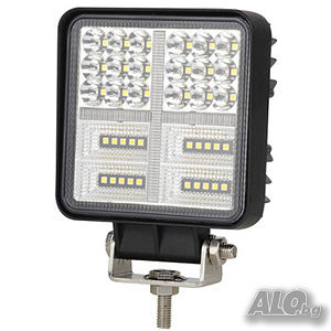 Диоден Халоген за мъгла Amio, Работна лампа,LED,IP67, 38LED,26W,12-24V,3 Функции на светене