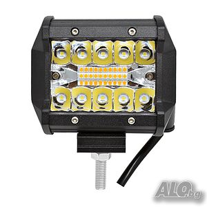 Блиц лед бар AMIO, 38-LED, 2 броя, Аварийни мигащи светлини, 10V-30V, за пътна помащ, камион