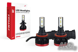Комплект LED Мини Крушки за фар Amio H11 BF Mini - 50W. 6200 Lm + 200% по-ярка светлина