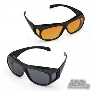 Очила нощно шофиране Kawachi HD Vision & Nightvision, 2 броя