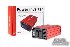 Преобразувател на напрежение 12V / 230V 300W / 600W 2xUSB PI03.