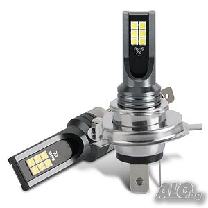 Комплект диодни крушки за фар H4 H/L 80W 12V/24V.