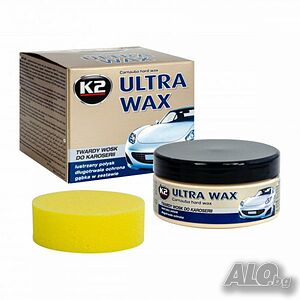 1000052519 Полир паста К2 Ultra Wax 250гр Полиране и защита + гъбичка