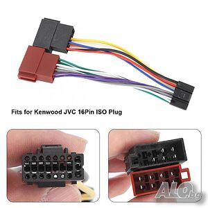 1000051143 Конектор букса за автомобилно радио Kenwood JVC 16Pin ISO