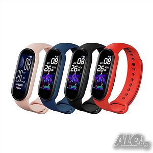 Фитнес гривна Smart Band M7 розова, жълта, зелена, черна, синя, сива