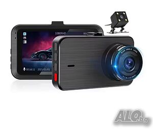 Full HD 1080P видеорегистратор с двоен обектив+камера за паркиране