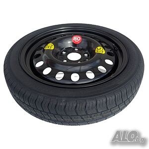 Нова резервна гума патерица за CITROEN, OPEL, PEUGEOT, VOLVO 125/70R17 5x108x65,1