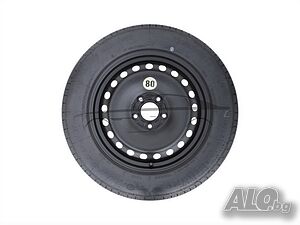 Нова резервна гума патерица за FIAT, CITROEN, OPEL, PEUGEOT, TOYOTA, VOLVO 135/90R16 5x108x65,1