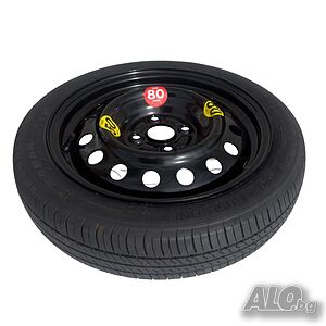 Нова резервна гума патерица за MINI, MITSUBISHI, KIA, CITROEN, PEUGEOT 115/70R15 4x100x56,1