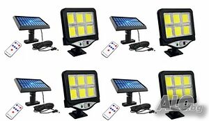 4xLED=74.99лв соларна улична лампа, 375 W, IP65, Li-ion, с дистанционно и сензор за движение