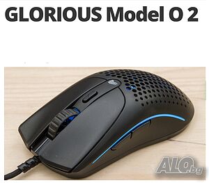 Glorious Model O 2 PRO Wireless, 4K/8K Polling, 26000 DPI, Ultralight 59g, 6 бутона геймърска мишка