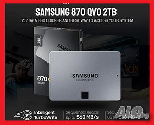 2TB Samsung 870 QVO 2000GB 2.5” SATA V-NAND Solid State Drive SSD Read/Write 560/530 MB/s диск disk