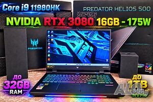 17.3 4K UHD MiniLED/NVidia RTX 3080 16GB/Core i9-11980HK/16GB RAM/512GB SSD/Acer Predator Helios 500