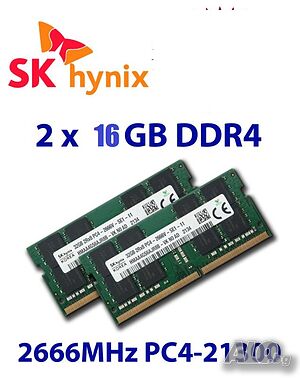 32GB DDR4 KIT 2666mhz 2400mhz 2133mhz (2x16GB DDR4) sodimm PC4 21300