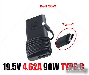 Original Dell Laptop Charger 19.5V 4.62A 90W TYPE-C оригинално зарядно чисто ново