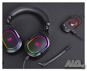 Thermaltake Argent H5 RGB 7.1 Surround 50mm USB геймърски слушалки чисто нов запечатани