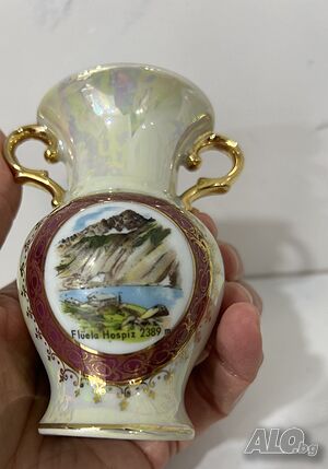 Скъпоценен порцеланов буркан COTTIER FRERES SWITZERLAND 200