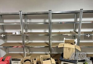 Нов метален стелаж Ямбол 180/90/45 с 5 рафта в кашон