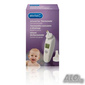 Инфрачервен термометър Infrared Ear Thermometer ALVITA за температура за ухо НОВО!!!