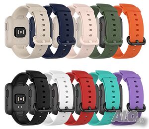 Нови силиконови каишки за Xiaomi Redmi Watch/ Watch 2/ Watch 2 Lite/ POCO Watch НАЛИЧНИ!!!
