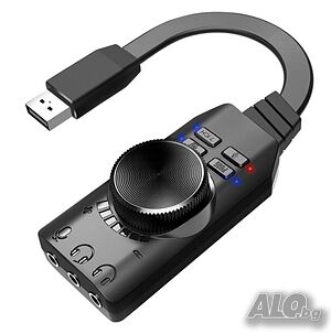 Външна USB звукова саунд карта 7.1 канала Plug & Play за PC Laptop НОВО