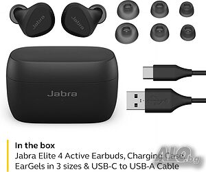 Bluetooth слушалки Jabra Elite 4 Active / 4 вградени микрофона / Активно шумопотискане
