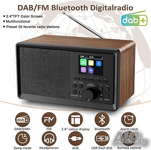 DAB Радио / DAB+Bluetooth 5.0/FM / USB / AUX / Ретро радио с Дистанционно Управление