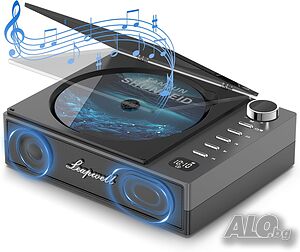 Портативен CD плейър / Преносим CD плейър с Bluetooth,FM,USB