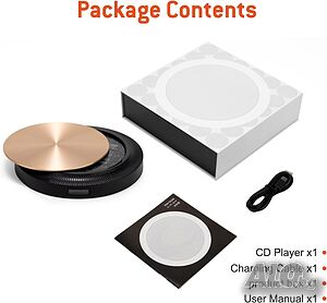 Преносим CD плейър с Bluetooth / 2000mAh / OLED екран / Компактен CD плейър
