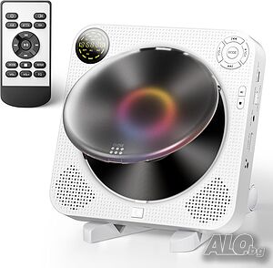 Преносим CD плейър с вграден високоговорител/ CD / FM/USB/AUX/Bluetooth