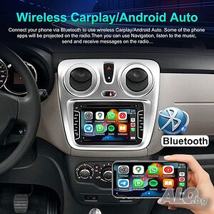 Нова мултимедиа за Dacia duster, Renault Logan,Sandero, Android carplay, bt, dvd 7inch