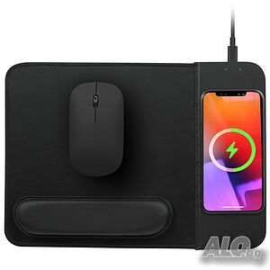 Продавам подложка за мишка с вградено безжично зарядно, Mouse pаd with fast wireless charger