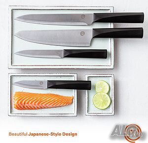 MasterChef Knife Set of 5 Professional Quality, Sharp Kitchen Knives with Stainless Steel Blades