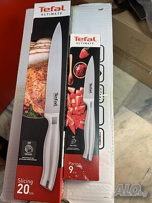 Ножове с метална дръжка Tefal Ultimate 20см, 9см и 20см назъбен за хляб